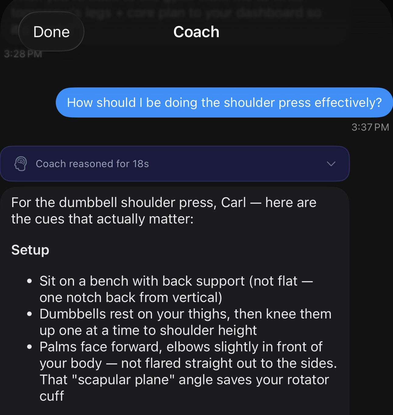 Chat with your coach anywhere